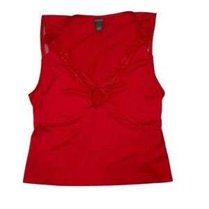 Wild Fable Red Lace Trim Tank Top NWOT